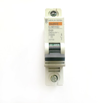 Merlin Gerin Multi9 C60HD 25703 D25 25A 25 Amp MCB Circuit Breaker Type D
